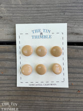 Load image into Gallery viewer, Antique Glass Buttons - 15mm Tan Glass Buttons - 1930s - Six