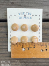 Load image into Gallery viewer, Antique Glass Buttons - 15mm Tan Glass Buttons - 1930s - Six