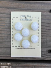 Load image into Gallery viewer, Antique Glass Buttons - 20mm White Glass Buttons - 1920s - Six