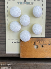 Load image into Gallery viewer, Antique Glass Buttons - 20mm White Glass Buttons - 1920s - Six