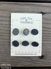 Load image into Gallery viewer, Antique Glass Buttons - Two Sizes Available - Metallic Glass Buttons - 1930s - Six