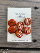 Load image into Gallery viewer, Antique Glass Buttons - 23mm Tan Glass Buttons - 1930s - Six