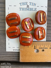 Load image into Gallery viewer, Antique Glass Buttons - 23mm Tan Glass Buttons - 1930s - Six