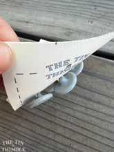 Load image into Gallery viewer, Antique Glass Buttons - 20mm Grey Floral Glass Buttons - 1930s - Seven