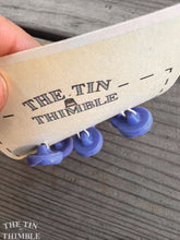 Load image into Gallery viewer, Antique Glass Buttons - 13mm Blue Swirl Glass Buttons - 1930s - Six