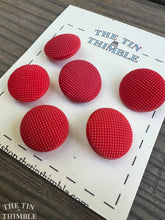 Load image into Gallery viewer, Antique Glass Buttons - 20mm Red Glass Buttons - 1930s - Six