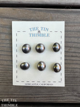 Load image into Gallery viewer, Antique Glass Buttons - 15mm Metallic Glass Buttons - 1930s - Six