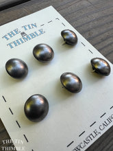 Load image into Gallery viewer, Antique Glass Buttons - 15mm Metallic Glass Buttons - 1930s - Six