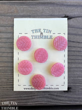 Load image into Gallery viewer, Antique Glass Buttons - 20mm Pink Glass Buttons - 1930s - Six