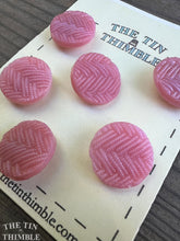 Load image into Gallery viewer, Antique Glass Buttons - 20mm Pink Glass Buttons - 1930s - Six