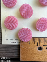 Load image into Gallery viewer, Antique Glass Buttons - 20mm Pink Glass Buttons - 1930s - Six