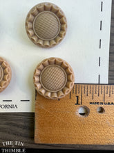 Load image into Gallery viewer, Antique Glass Buttons - 20mm Tan Glass Buttons - 1930s - Six