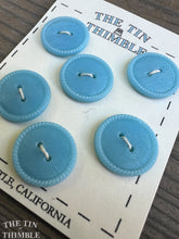 Load image into Gallery viewer, Antique Glass Buttons - 20mm Light Blue Glass Buttons - 1920s - Six