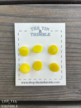Load image into Gallery viewer, Antique Glass Buttons - 13mm Yellow Glass Buttons - 1930s - Six