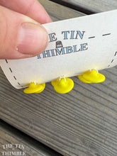 Load image into Gallery viewer, Antique Glass Buttons - 13mm Yellow Glass Buttons - 1930s - Six