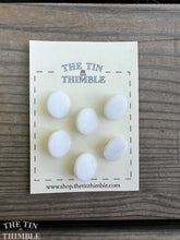 Load image into Gallery viewer, Antique Glass Buttons - 17mm Textured White Glass Buttons - 1930s - Six