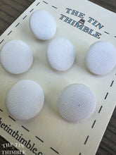 Load image into Gallery viewer, Antique Glass Buttons - 17mm Textured White Glass Buttons - 1930s - Six