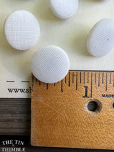 Load image into Gallery viewer, Antique Glass Buttons - 17mm Textured White Glass Buttons - 1930s - Six