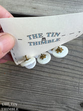 Load image into Gallery viewer, Antique Glass Buttons - 17mm Textured White Glass Buttons - 1930s - Six