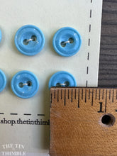 Load image into Gallery viewer, Antique Glass Buttons - 15mm Blue and White Speckled Glass Buttons - 1920s - Six