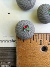 Load image into Gallery viewer, Antique Glass Buttons - 20mm Grey Czech Glass Buttons - 1920s - Five