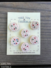 Load image into Gallery viewer, Antique Glass Buttons - 20mm Pale Pink Czech Glass Buttons - 1930s - Six