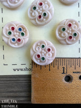 Load image into Gallery viewer, Antique Glass Buttons - 20mm Pale Pink Czech Glass Buttons - 1930s - Six