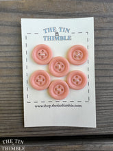 Load image into Gallery viewer, Antique Glass Buttons - 20mm Peach Glass Buttons - 1930s - Six