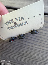 Load image into Gallery viewer, Antique Glass Buttons - Two Sizes Available - Black Czech Glass Buttons - 1920s - Four