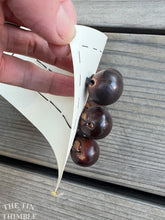 Load image into Gallery viewer, Vintage Wood Ball Buttons - 21 Buttons - 20mm or 1/2 Inch - Round Dark Brown Wood Buttons