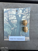 Load image into Gallery viewer, Vintage Wood Toggle Buttons - Card of Two - 15mm x 13mm