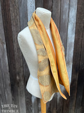 Load image into Gallery viewer, Botanical Printed Table Runner or Scarf by Sharon Mansfield  - Natural Leaves Printed on USA Produced 100% Wool Fabric - Colorfast & Washable