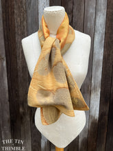 Load image into Gallery viewer, Botanical Printed Table Runner or Scarf by Sharon Mansfield  - Natural Leaves Printed on USA Produced 100% Wool Fabric - Colorfast & Washable