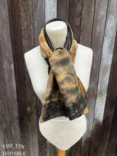 Load image into Gallery viewer, Botanical Printed Table Runner or Scarf by Sharon Mansfield  - Natural Leaves Printed on USA Produced 100% Wool Fabric - Colorfast & Washable