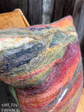Load image into Gallery viewer, Handmade Wet Felted Pillow by Sharon Mansfield  - Wool & Silk Fibers with Envelope Back - Approximately 15" x 15"