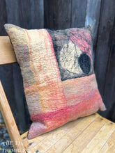 Load image into Gallery viewer, Handmade Wet Felted Pillow by Sharon Mansfield  - Wool & Silk Fibers with Envelope Back - Approximately 15" x 15"