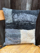 Load image into Gallery viewer, Handmade Wet Felted Pillow by Sharon Mansfield - Wool & Silk Fibers with Envelope Back - Approximately 15" x 15"