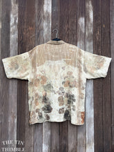 Load image into Gallery viewer, Botanical Printed Shirt by Sharon Mansfield - Men's XL - Real Leaves Printed on Quality 100% Silk Shirt - Colorfast & Machine Washable