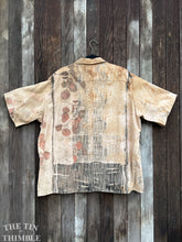 Load image into Gallery viewer, Botanical Printed Shirt by Sharon Mansfield - Men's XXL - Real Leaves Printed on Quality 100% Cotton Shirt - Colorfast & Machine Washable