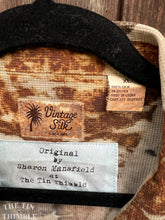 Load image into Gallery viewer, Botanical Printed Shirt by Sharon Mansfield - Men's XL - Real Leaves Printed on Quality 100% Silk Shirt - Colorfast & Machine Washable