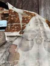 Load image into Gallery viewer, Botanical Printed Shirt by Sharon Mansfield - Men's XL - Real Leaves Printed on Quality 100% Silk Shirt - Colorfast & Machine Washable