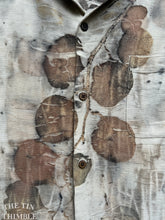 Load image into Gallery viewer, Botanical Printed Shirt by Sharon Mansfield - Men's XL - Real Leaves Printed on Quality 100% Silk Shirt - Colorfast & Machine Washable