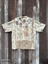 Load image into Gallery viewer, Botanical Printed Shirt by Sharon Mansfield - Men's XL - Real Leaves Printed on Quality 100% Silk Shirt - Colorfast & Machine Washable