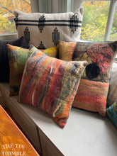 Load image into Gallery viewer, Handmade Wet Felted Pillow by Sharon Mansfield  - Wool & Silk Fibers with Envelope Back - Approximately 15" x 15"