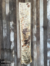 Load image into Gallery viewer, Botanical Printed Pure Silk Scarf by Sharon Mansfield  - Natural Leaves Printed on Luxurious Shiny Silk - Colorfast & Washable