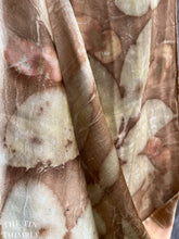 Load image into Gallery viewer, Botanical Printed Pure Silk Scarf by Sharon Mansfield - Natural Leaves Printed on Luxurious Shiny Silk - Colorfast & Washable