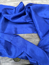 Load image into Gallery viewer, 100% Silk Scarf with Finished Edges in Cobalt Blue - 11.5 x 57"