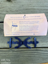 Load image into Gallery viewer, Vintage Belt Buckle - Authentic Vintage Blue Plastic Anchor Belt Buckle - #28