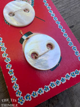 Load image into Gallery viewer, Vintage Mother of Pearl Buttons - 25mm (1 Inch) - Set of 2 - Large 2-Hole Shell Buttons