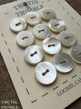 Load image into Gallery viewer, Mother of Pearl Shirt Buttons - Card of 12 - 14mm (1/2 inch)